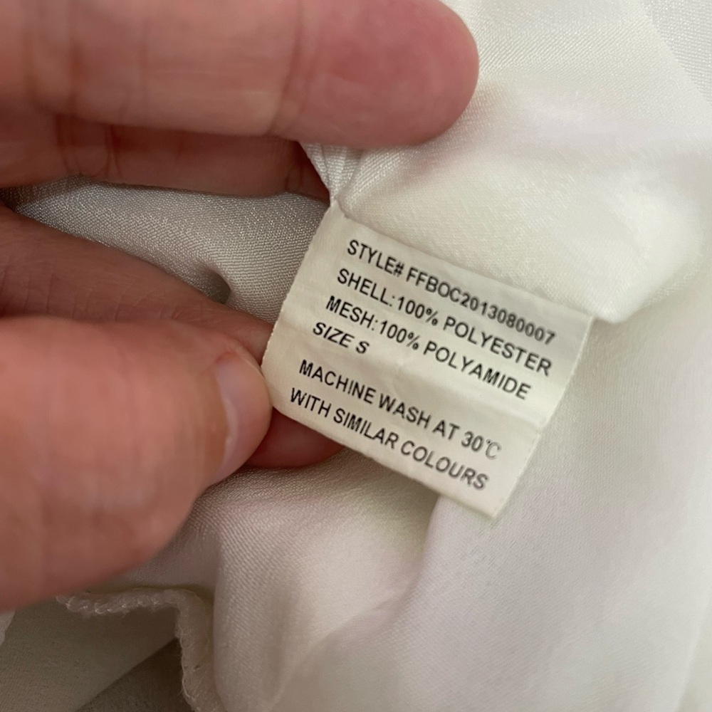 Tobi White Pants with Sheer Panels - Sz Small - Picture 6 of 9